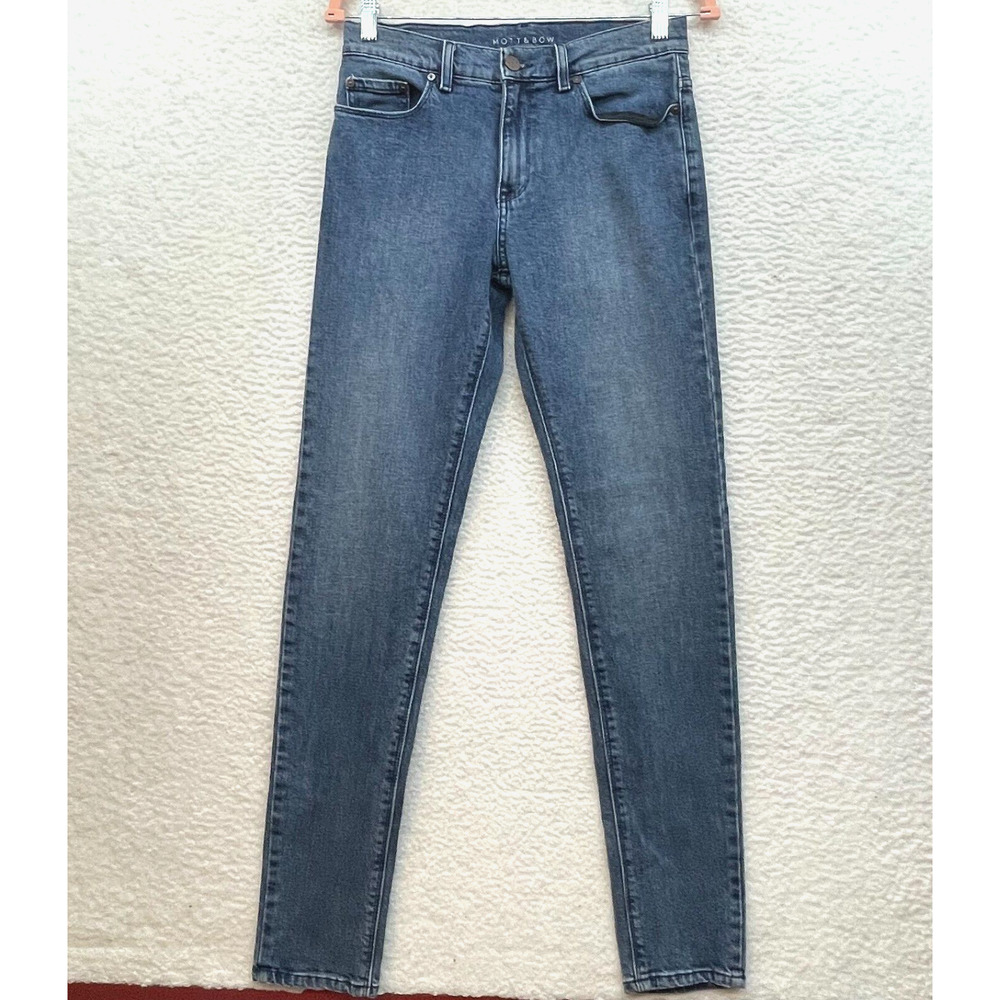 Mott and Bow Jeans Womens 29x32 Blue Skinny Mid Rise Denim Classic Minimalist